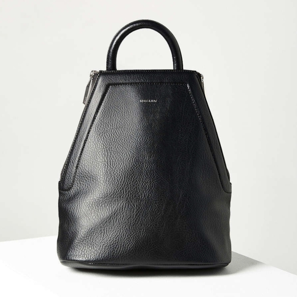 Matt & Nat Black Vegan Leather Chanda Backpack